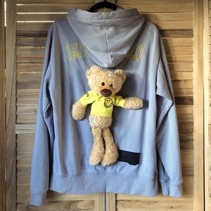 13DE MARZO PARIS BEAR HOODIE x Smiley Designer